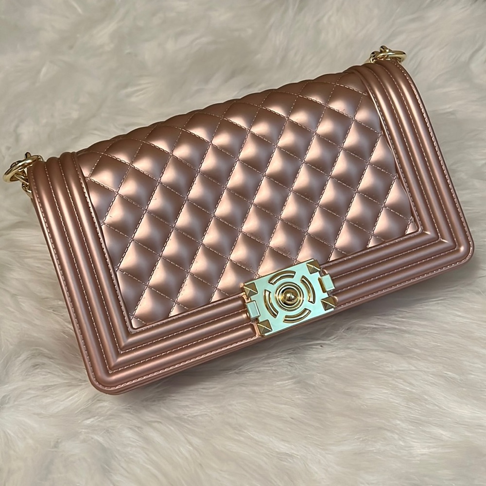 Jelly Bag in Rose Gold/Pink💖
